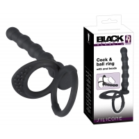Насадка для подвійного проникнення - Black Velvets Cock & ball ring