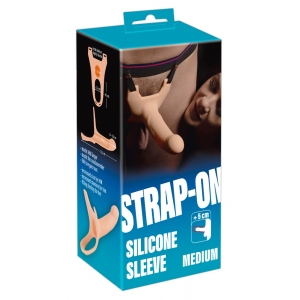 Мужской страпон Silicone Strap-on +5cm medium strap-on