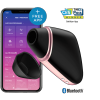 Вакуумный стимулятор с вибрацией и управлением с телефона Love Triangle цвет: чёрный Satisfyer (Германия)