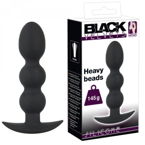 Анальна пробка Black Velvets Heavy Beads 145g