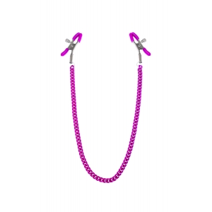 Зажимы для сосков с цепочкой Feral Feelings - Nipple clamps Classic, розовый