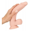 Фаллоимитатор с мошонкой - Nature Skin Medium Bendable Dildo