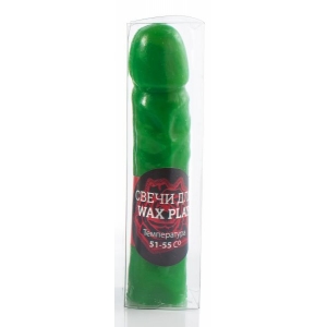 Свеча ручной работы в форме фаллоса зеленая 280366