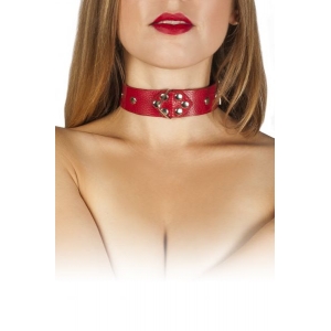 Ошейник Leather Restraints Collar red 280164