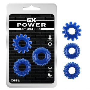 Набор колец GK Power Cock Rings 3 шт Set-Blue