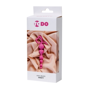 Анальний ланцюжок ToDo By Toyfa Sweety, силікон, рожева, 18,5 см, ø 3,1 см