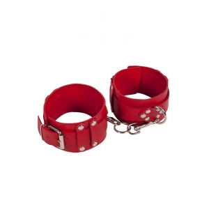 Оковы Leather Dominant Leg Cuffs red 280155