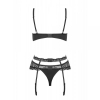 Комплект Obsessive Heartina 3 pcs set black L/XL