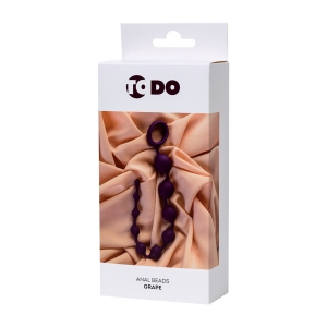 Анальний ланцюжок ToDo By Toyfa Grape, силікон, фіолетова, 35 см, ø 2,7 см