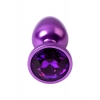 Анальный страз Toyfa Metal фиолетовый, 7,2 см, ø2,8 см, 50 г