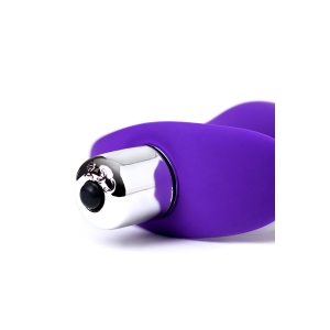 Анальная пробка с вибрацией A-Toys By Toyfa размера M, влагостойкая, силикон, фиолетовая, 12,9 см