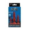 Набор плагов MENZSTUFF 3-PIECE ANAL CONE SET RED