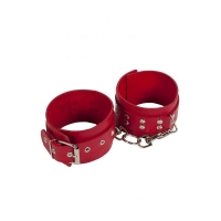 Оковы Leather Restraints Leg Cuffs red 280161