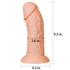 Фаллоимитатор 95'' Realistic Curved Dildo Flesh