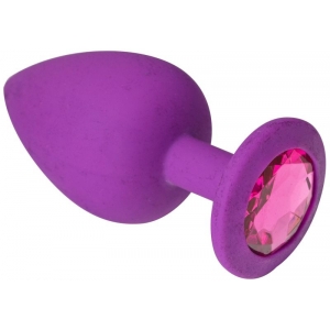 Анальная пробка Purple Silicone Pink-Rhodolite L 280589