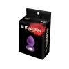 Анальная пробка с кристаллом MAI Attraction Toys №48 Purple, длина 8,2см, диаметр 3,5см