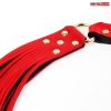 НАБОР (наручники, оковы, маска, ошейник, плеть, поводок, кляп, шлёпалка, зажимы) цвет красный