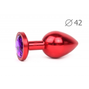 Втулка анальная RED PLUG LARGE, L 93 мм D 42 мм, вес 170г, кристалл фиолетовый