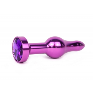 Анальная пробка фиолетовый, L 103 мм D 28 мм, вес 80г, кристалл фиолетовый