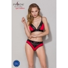 Трусики с широкой резинкой и кружевом Passion PS001 PANTIES red/black, size M