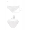 Трусики с широкой резинкой и кружевом Passion PS001 PANTIES white, size L