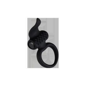 Эрекционное кольцо Adrien Lastic Lingus Black с вибрацией AD30649
