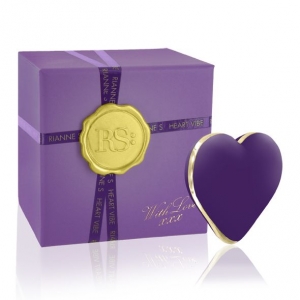 Вибратор-сердечко Rianne S: Heart Vibe Purple, 10 режимов работы, медицинский силикон, подарочная упаковка