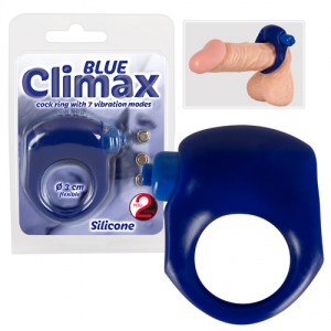 Виброкольцо на пенис CLIMAX синее 584266