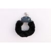 Наручники металл с мехом черные Fur-lined Handcuffs Hi-Basic Chisa