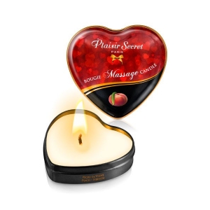 Массажная свеча сердечко Plaisirs Secrets Peach 35 мл SO1872