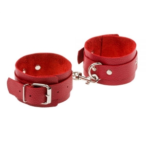 Оковы Leather Standart Leg Cuffs, Red 281410